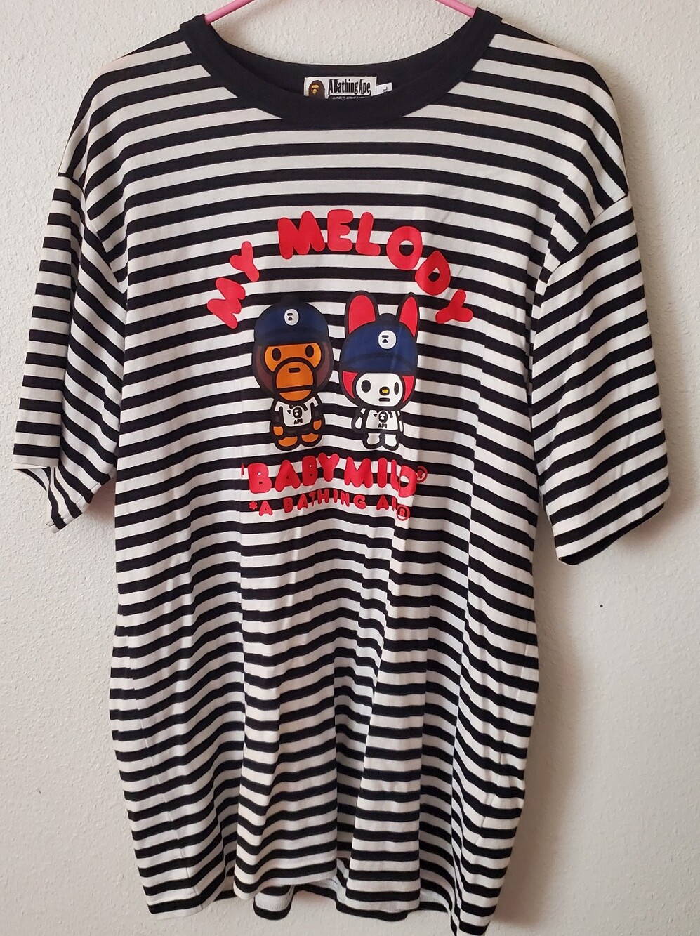 Bape Baby Milo X My Melody Stripe Tee XL